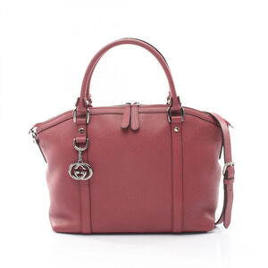 GUCCI Authentic Red Leather Tote Bag